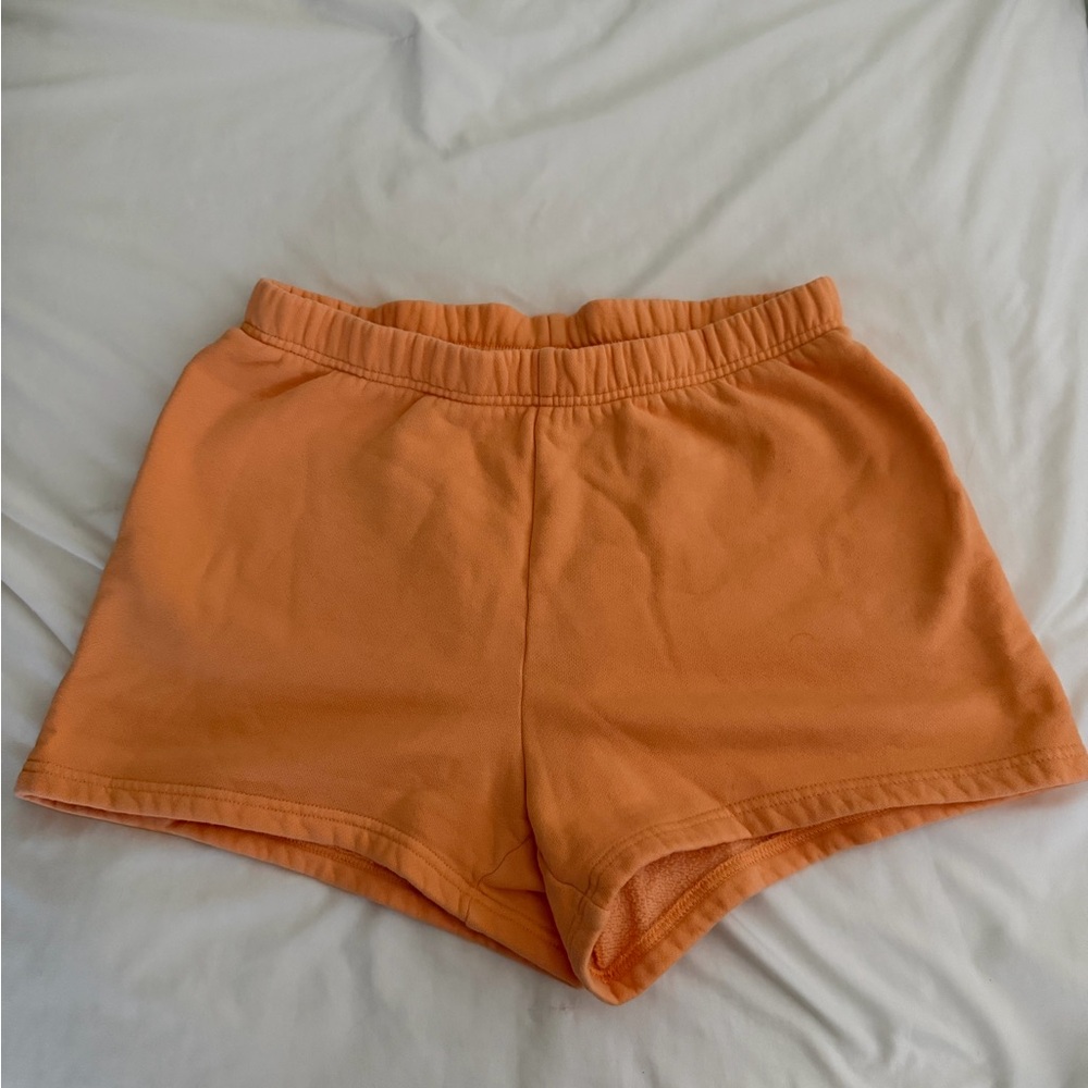 Aritzia TNA Cozyfleece Shorts - Peach